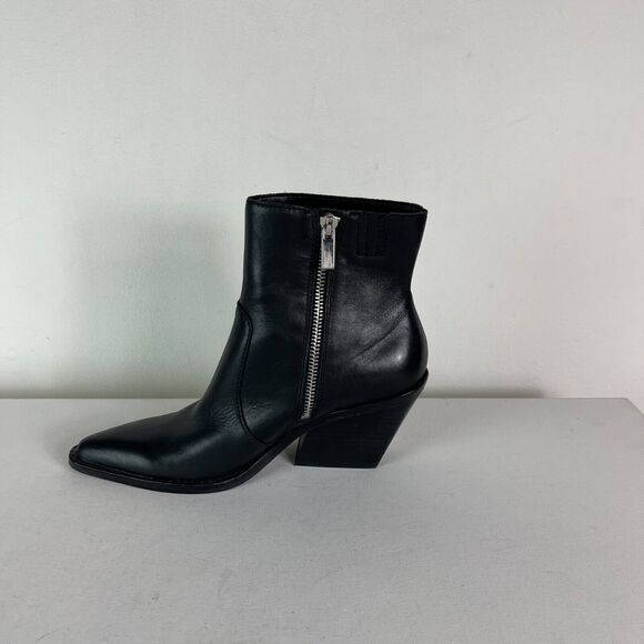 Dolce Vita NWOB Women's Volli Pointed Toe Leather Ankle Boots Black Size 6 - Picture 2 of 7